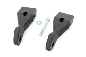 GMC Sierra 1500 Tow Hook Brackets - Front - Rough Country - Tow Hook to Shackle Conversion Kit - Black - '07-'13